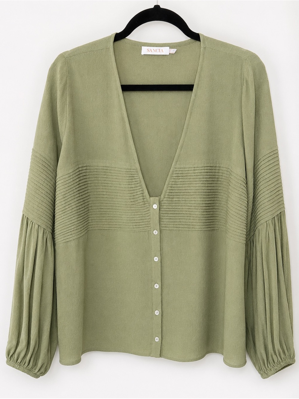 SANCIA Sage Green Inka Blouse - Picture 2 of 2